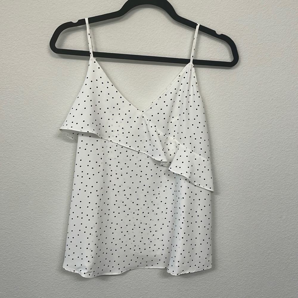 White Polka Dot Top